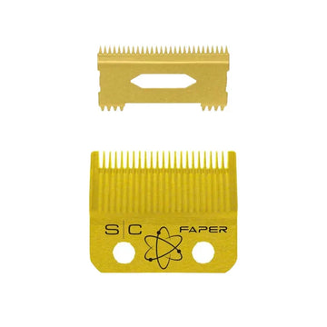 StyleCraft Gold Titanium Faper Blade with Gold Titanium Slim Deep Tooth #SC525G