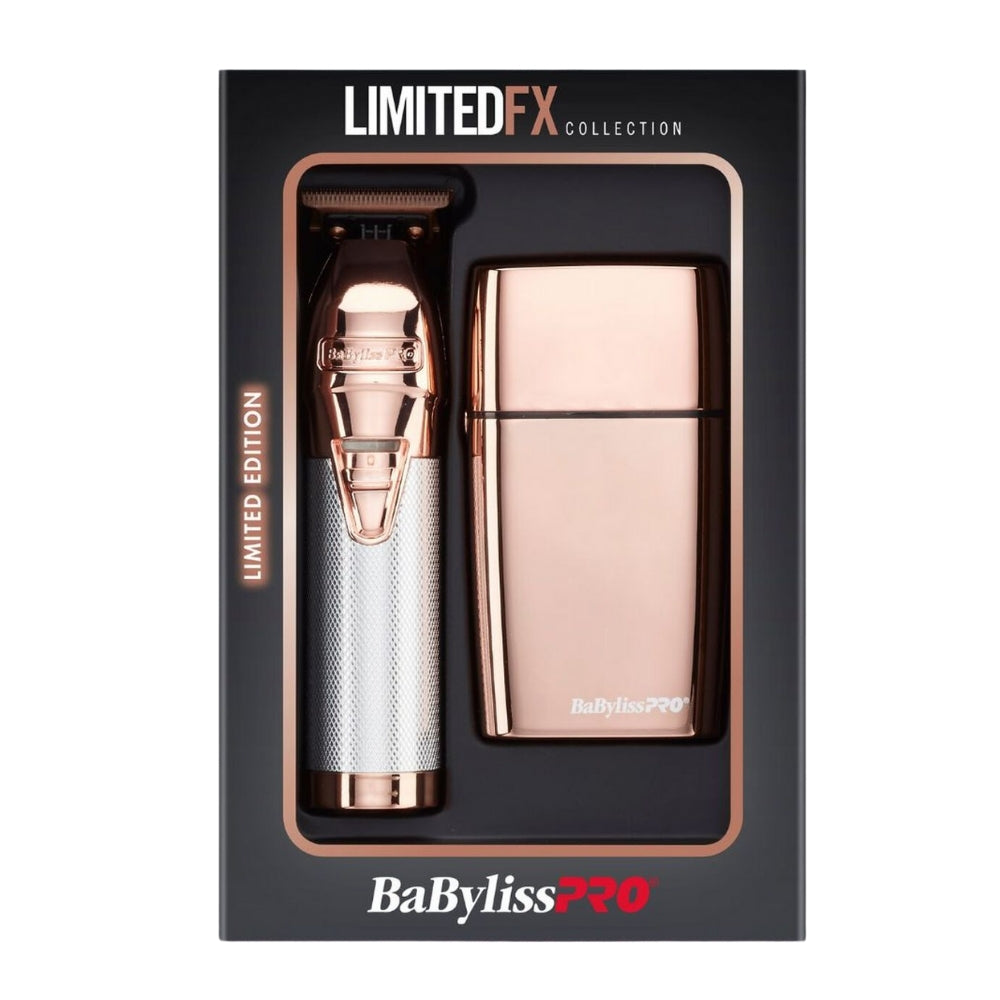 BaBylissPRO LimitedFX Rose Gold Trimmer & Double Foil Shaver #FXDUOFS2TRG