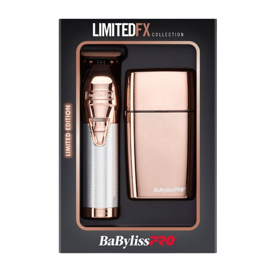 BaBylissPRO LimitedFX Rose Gold Trimmer & Double Foil Shaver #FXDUOFS2TRG