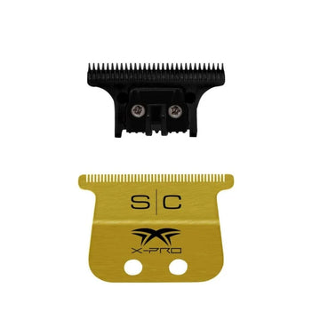 StyleCraft X-Pro Fixed Gold Wide Trimmer Blade with DLC Deep Tooth Cutter #SC527GB