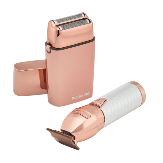 BaBylissPRO LimitedFX Rose Gold Trimmer & Double Foil Shaver #FXDUOFS2TRG